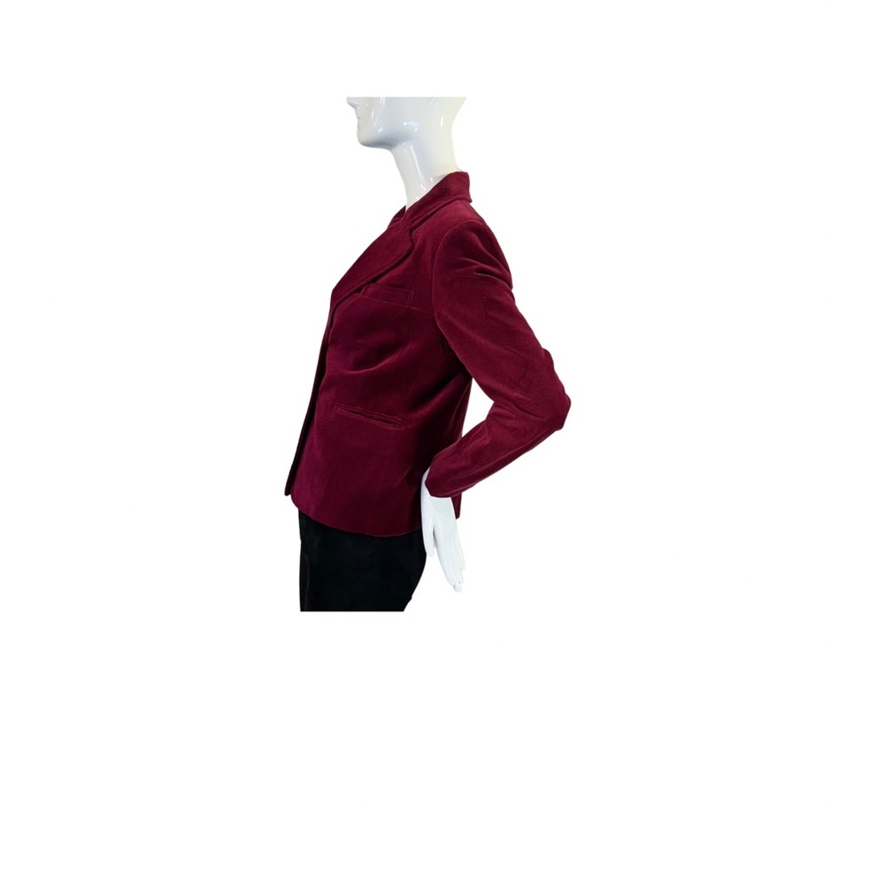 đź’ĄVintage VIEW COLLECTION NEW YORK Velour Red / Burgundy Blazer Size: M - Picture 5 of 6